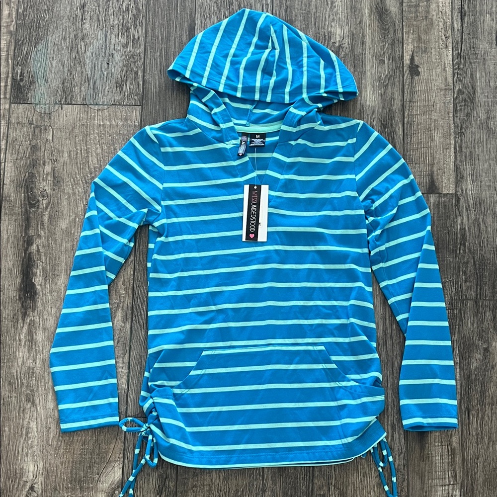 Blue Striped Kids Hoodie